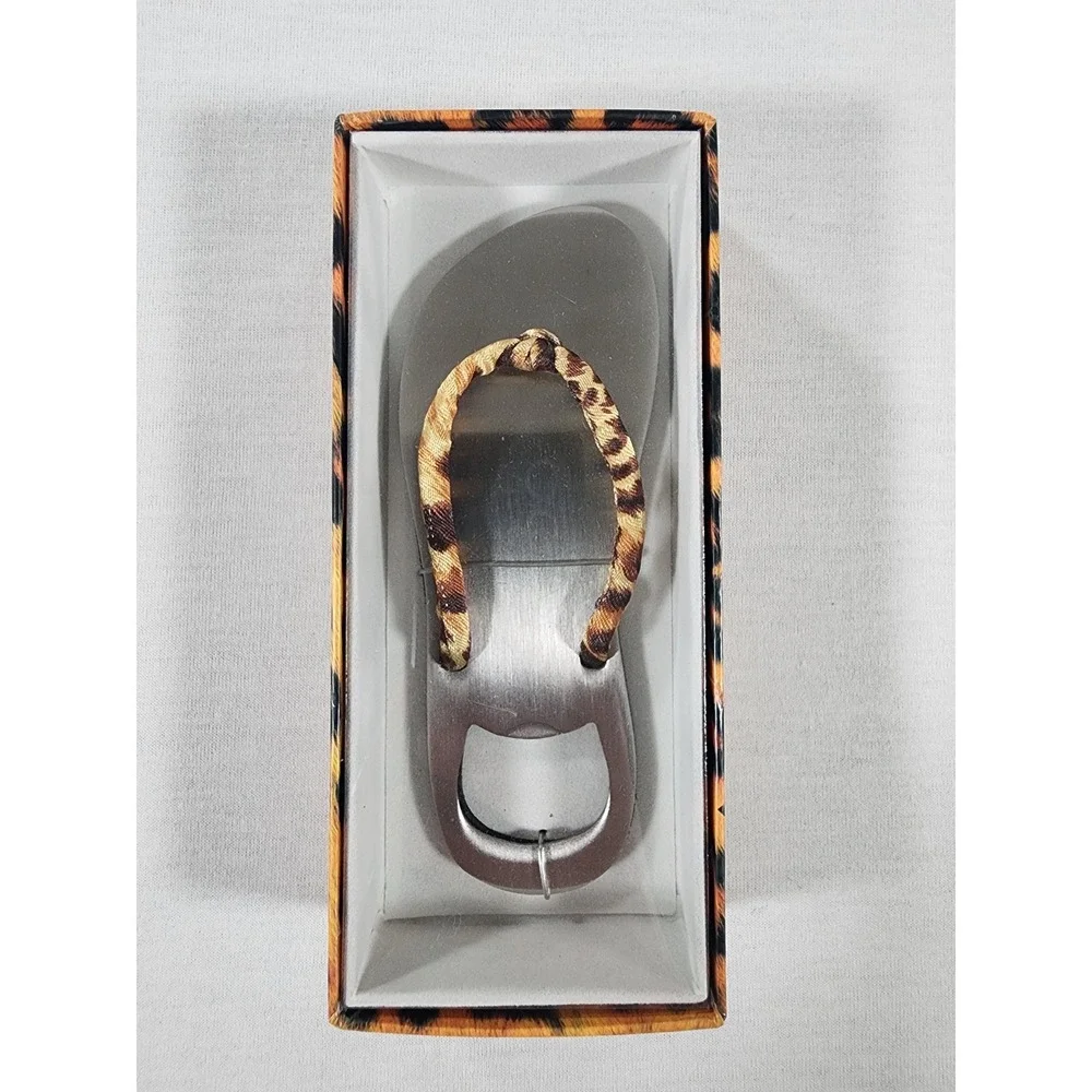 Wild Eye Designs Bottle Opener Flip Flop Leopard Print Metal Gift Bachelorette